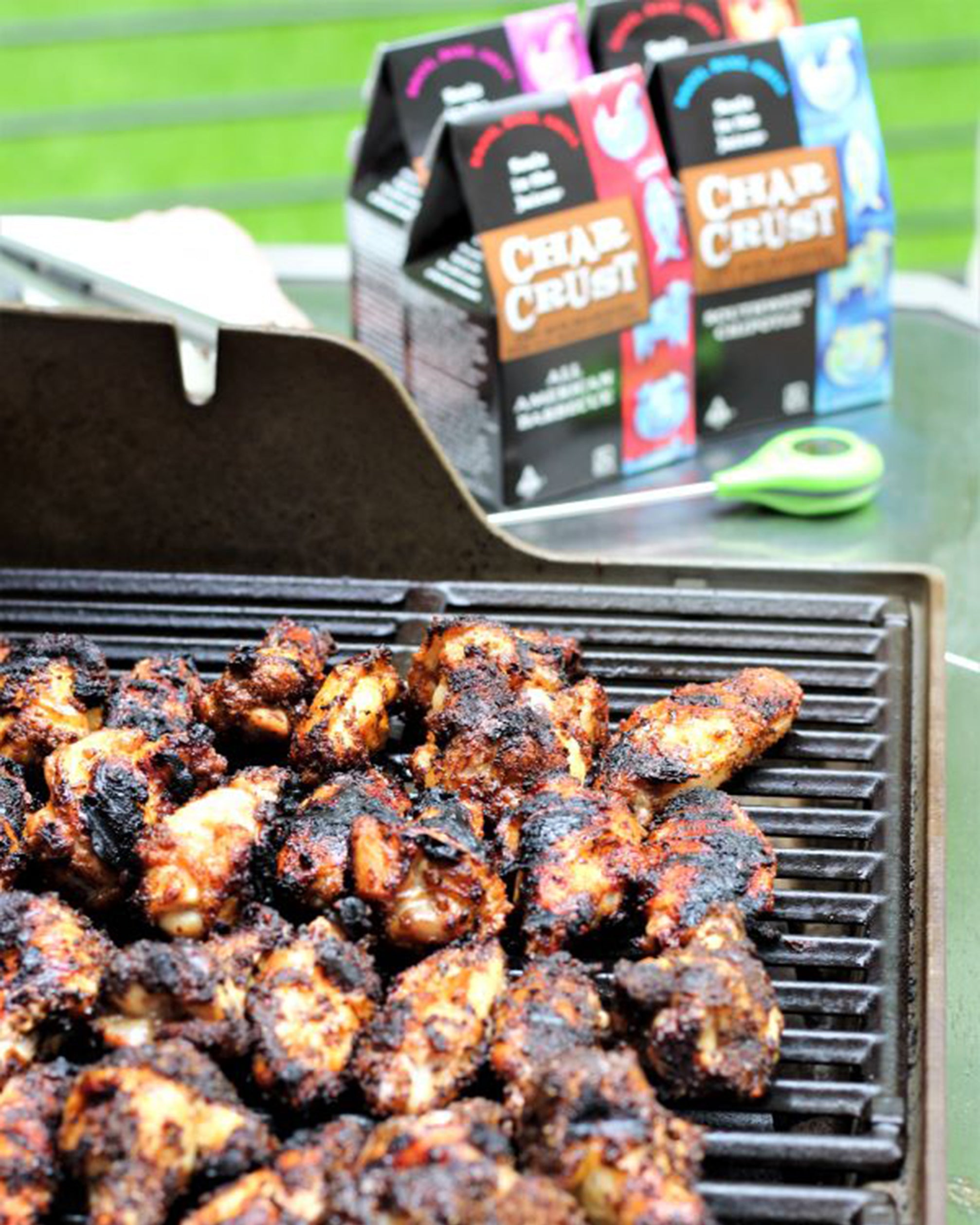 Easy Grilled Chicken Wings Char Crust Dry Rub Seasonings