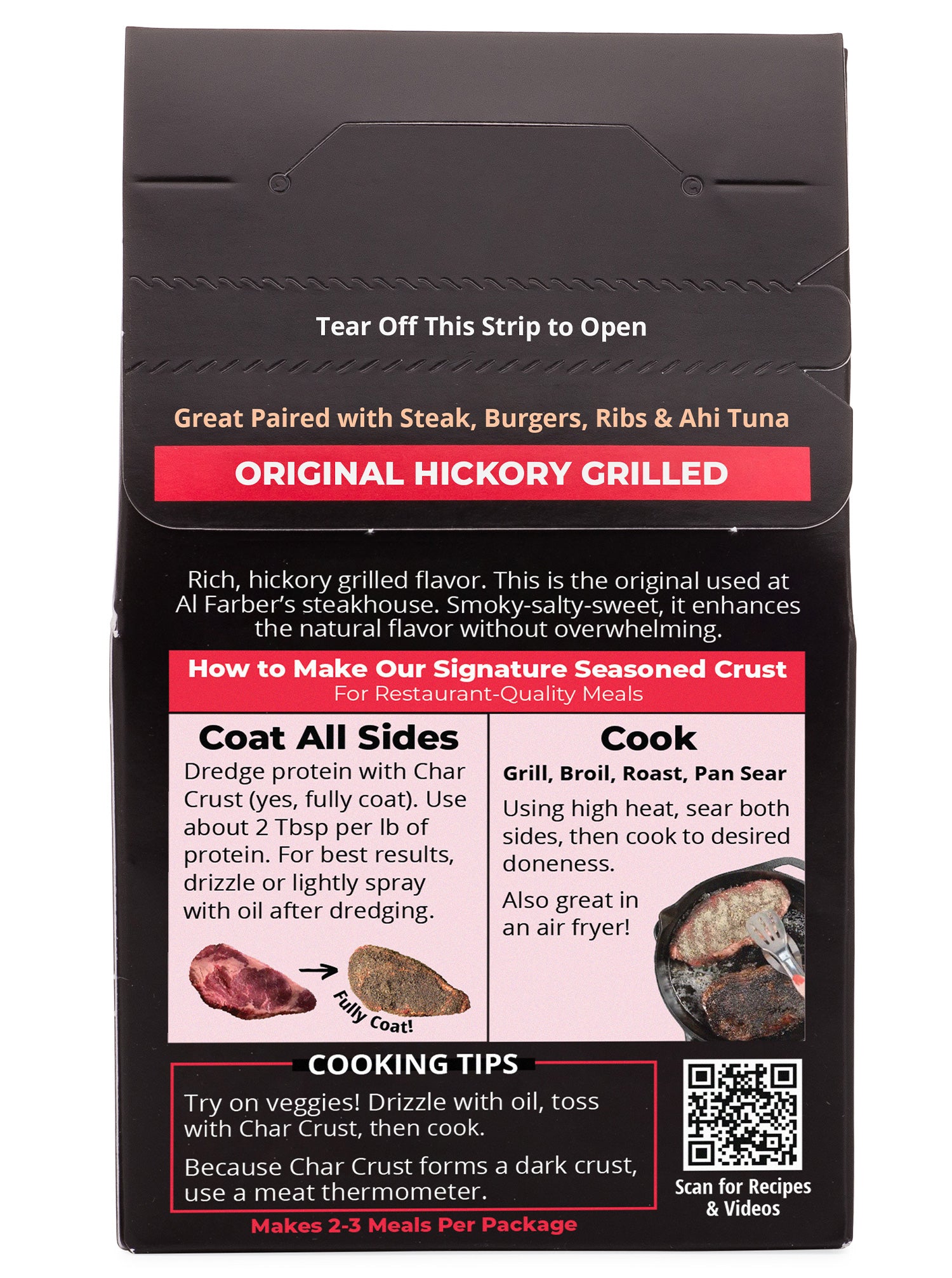 Original Hickory Grilled 4oz Char Crust Dry Rub Seasonings